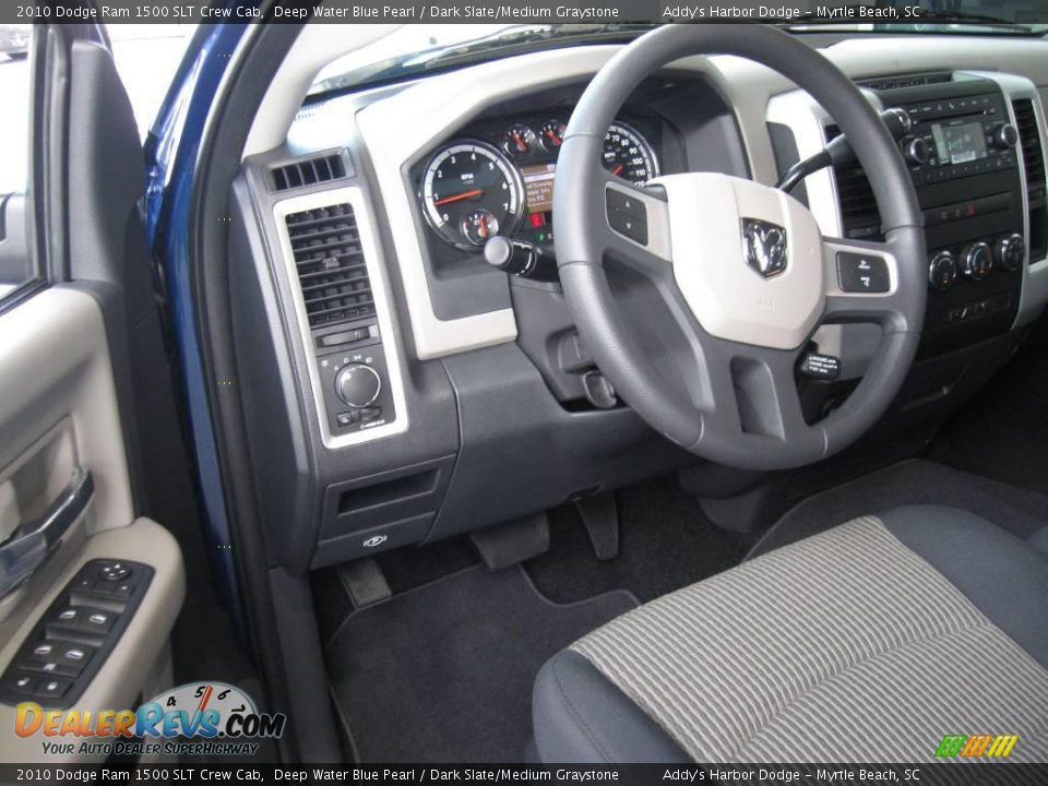 2010 Dodge Ram 1500 SLT Crew Cab Deep Water Blue Pearl / Dark Slate/Medium Graystone Photo #11