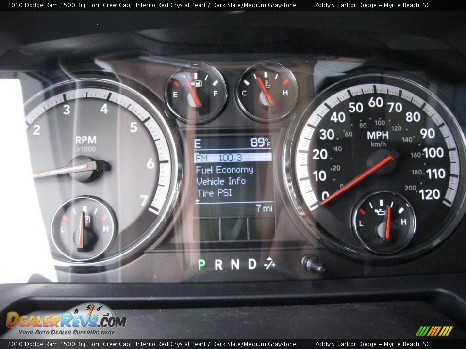 2010 Dodge Ram 1500 Big Horn Crew Cab Inferno Red Crystal Pearl / Dark Slate/Medium Graystone Photo #24