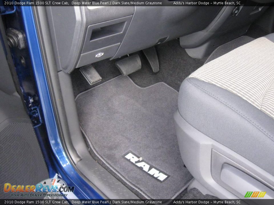 2010 Dodge Ram 1500 SLT Crew Cab Deep Water Blue Pearl / Dark Slate/Medium Graystone Photo #14