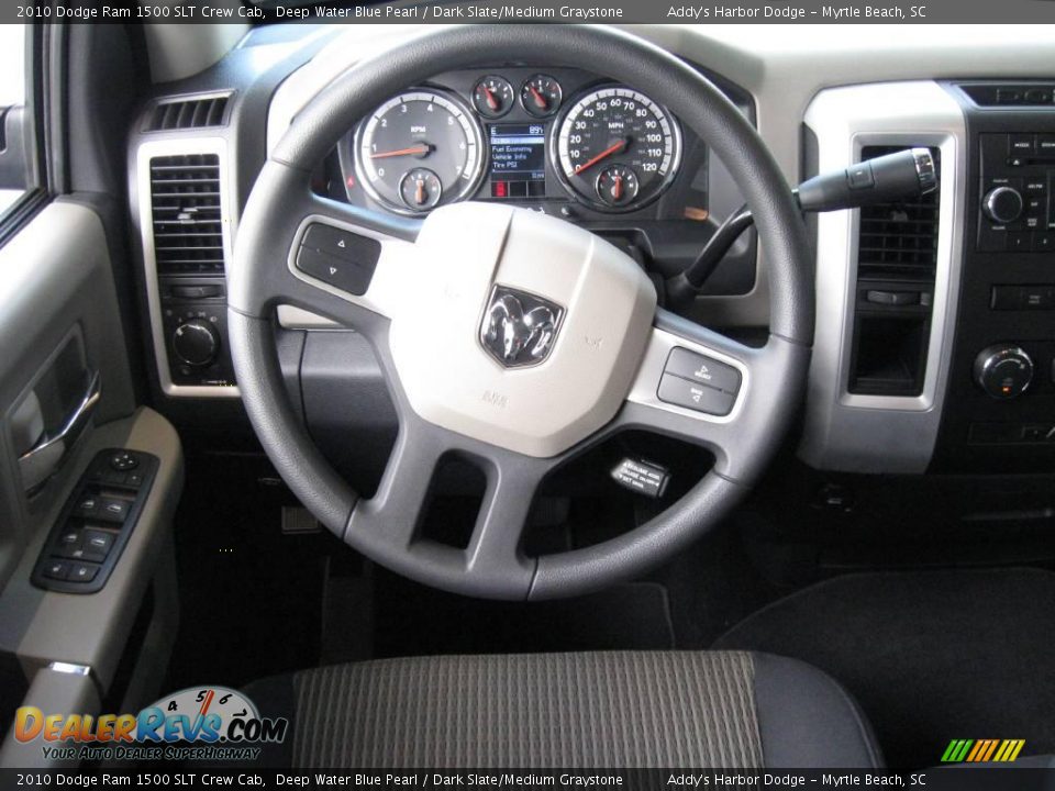 2010 Dodge Ram 1500 SLT Crew Cab Deep Water Blue Pearl / Dark Slate/Medium Graystone Photo #19