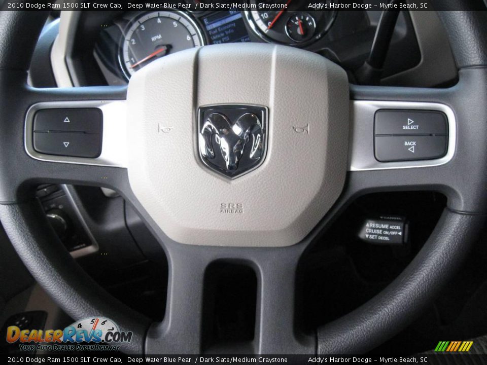 2010 Dodge Ram 1500 SLT Crew Cab Deep Water Blue Pearl / Dark Slate/Medium Graystone Photo #21