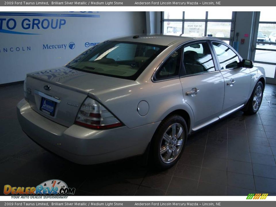 2009 Ford Taurus Limited Brilliant Silver Metallic / Medium Light Stone Photo #3