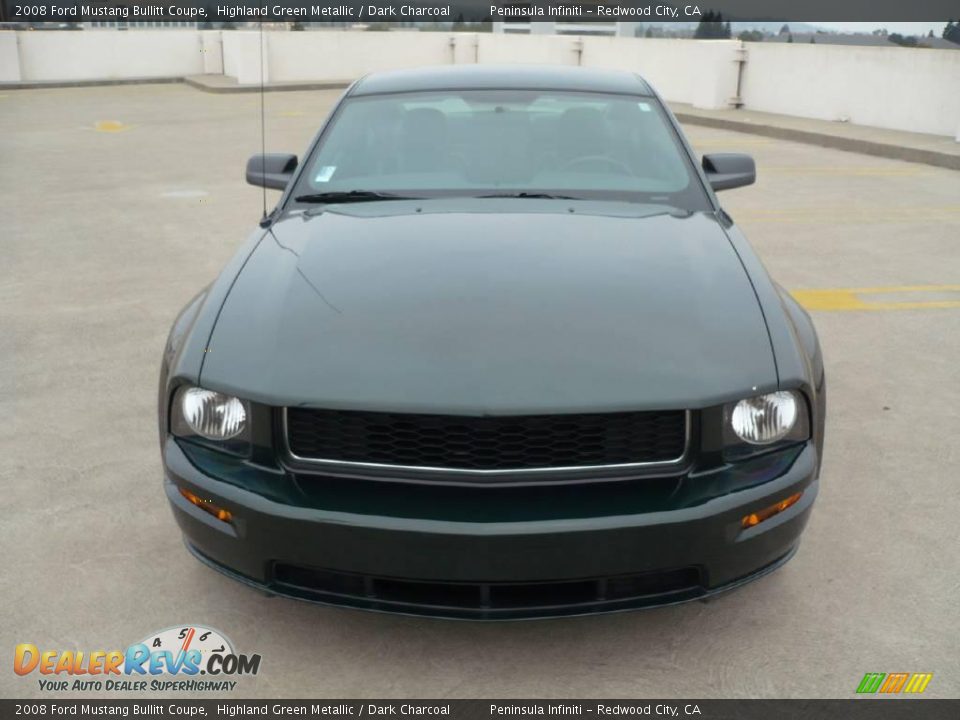 2008 Ford Mustang Bullitt Coupe Highland Green Metallic / Dark Charcoal Photo #2