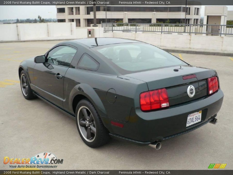 2008 Ford Mustang Bullitt Coupe Highland Green Metallic / Dark Charcoal Photo #4