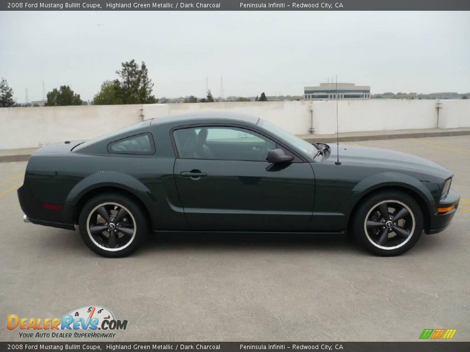 2008 Ford Mustang Bullitt Coupe Highland Green Metallic / Dark Charcoal Photo #7