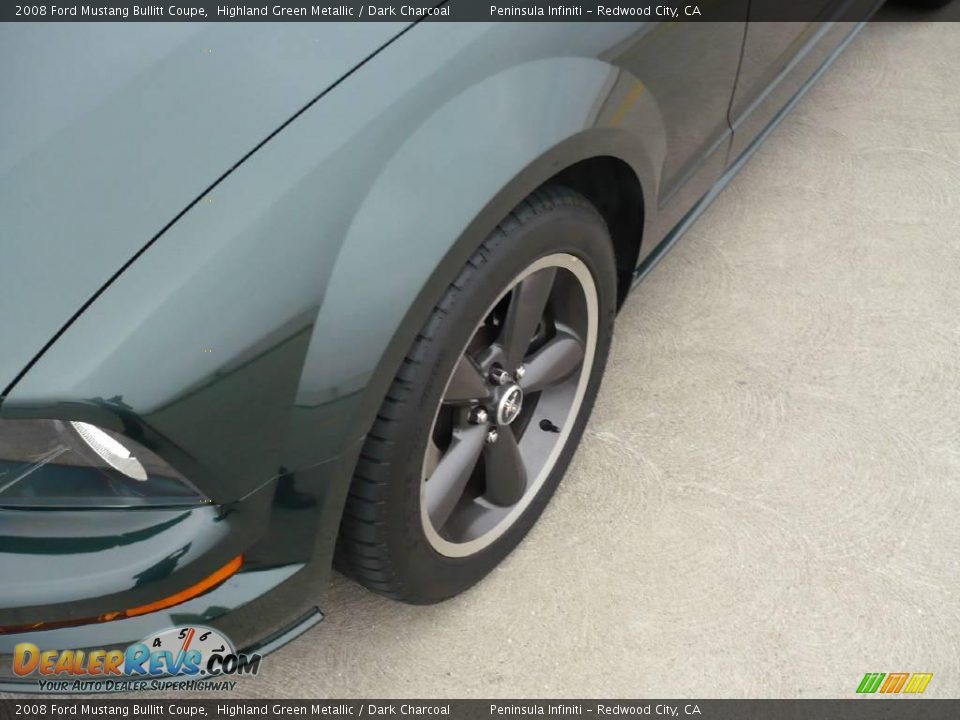 2008 Ford Mustang Bullitt Coupe Highland Green Metallic / Dark Charcoal Photo #10
