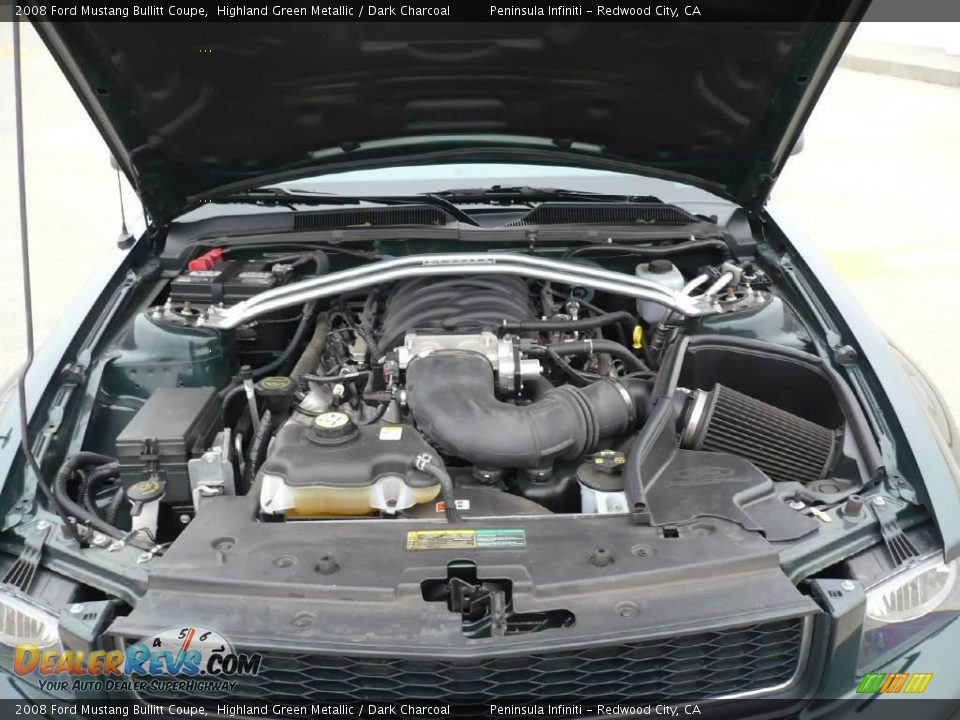 2008 Ford Mustang Bullitt Coupe Highland Green Metallic / Dark Charcoal Photo #14