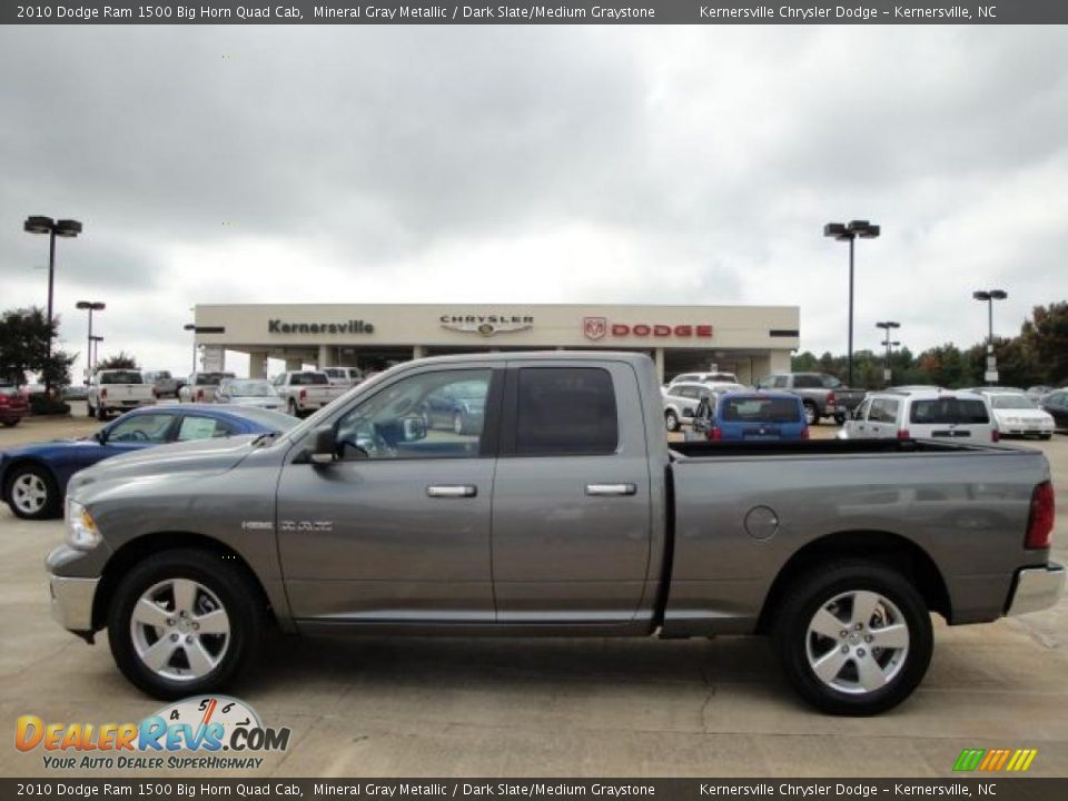 2010 Dodge Ram 1500 Big Horn Quad Cab Mineral Gray Metallic / Dark Slate/Medium Graystone Photo #2