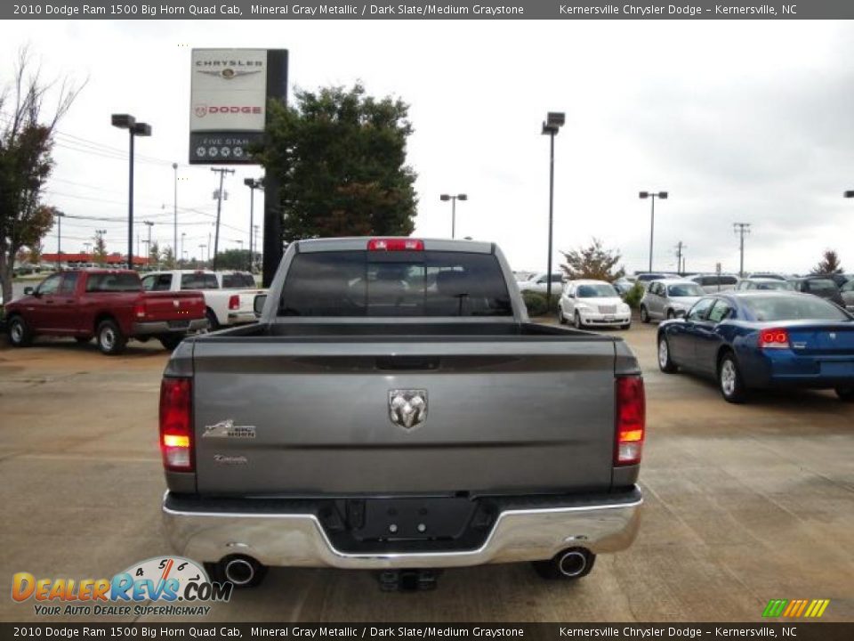 2010 Dodge Ram 1500 Big Horn Quad Cab Mineral Gray Metallic / Dark Slate/Medium Graystone Photo #4
