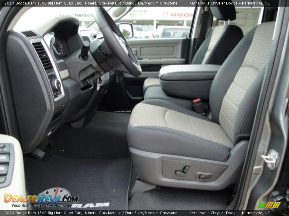 2010 Dodge Ram 1500 Big Horn Quad Cab Mineral Gray Metallic / Dark Slate/Medium Graystone Photo #14