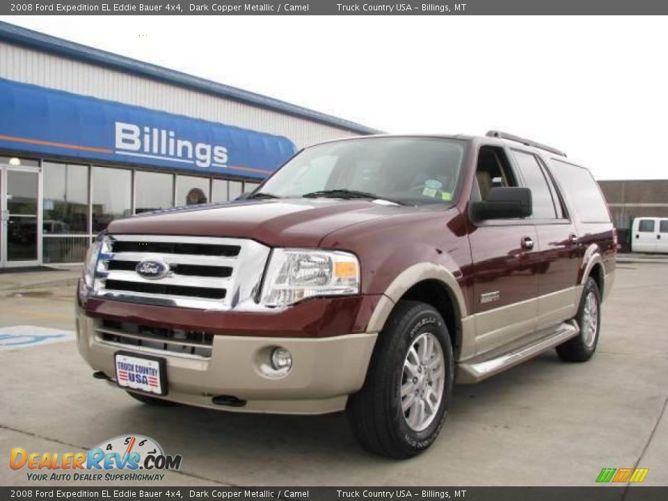 2008 Ford Expedition EL Eddie Bauer 4x4 Dark Copper Metallic / Camel Photo #2