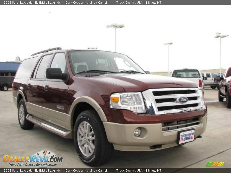 2008 Ford Expedition EL Eddie Bauer 4x4 Dark Copper Metallic / Camel Photo #3