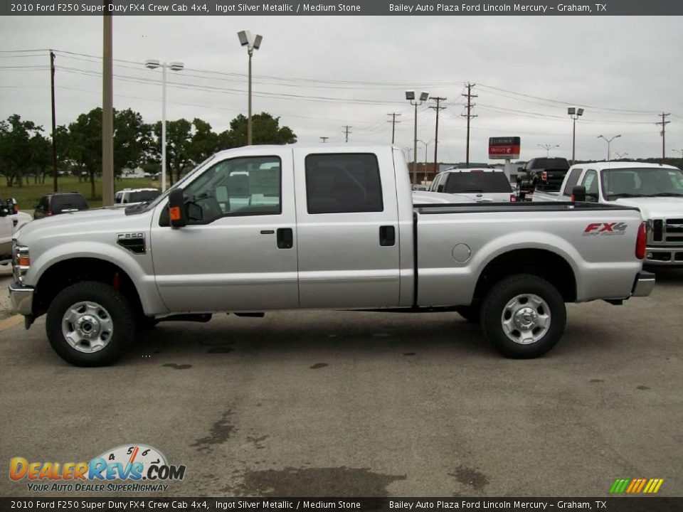 2010 Ford F250 Super Duty FX4 Crew Cab 4x4 Ingot Silver Metallic / Medium Stone Photo #2
