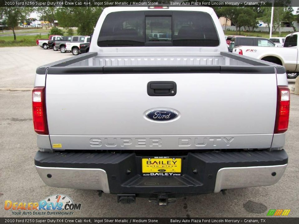 2010 Ford F250 Super Duty FX4 Crew Cab 4x4 Ingot Silver Metallic / Medium Stone Photo #5