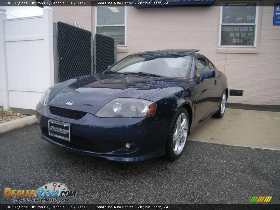 2005 Hyundai Tiburon GT Moonlit Blue / Black Photo #2