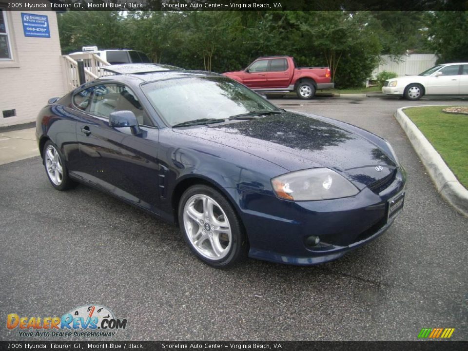 2005 Hyundai Tiburon GT Moonlit Blue / Black Photo #8