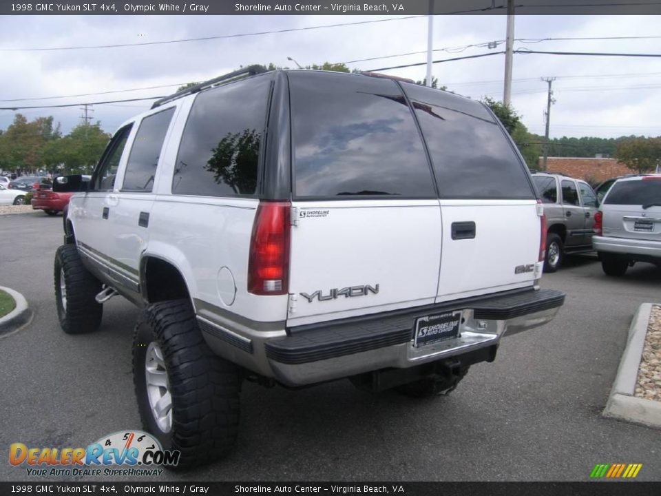 1998 GMC Yukon SLT 4x4 Olympic White / Gray Photo #4