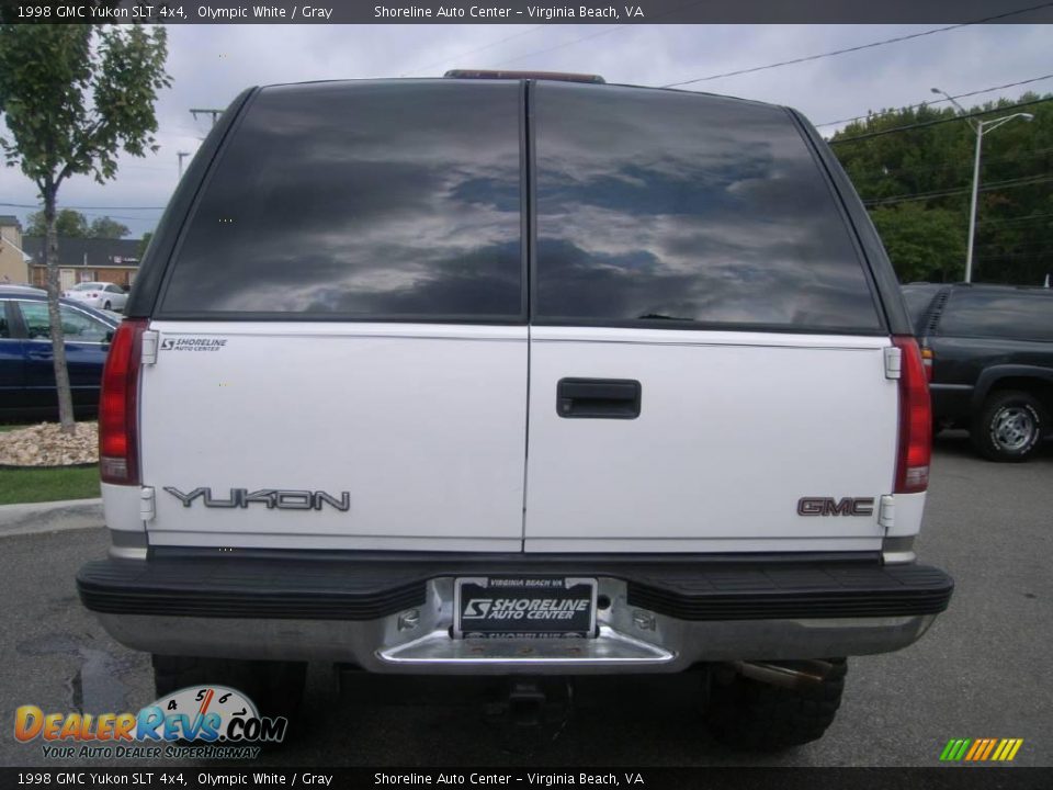 1998 GMC Yukon SLT 4x4 Olympic White / Gray Photo #5