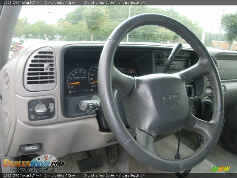 1998 GMC Yukon SLT 4x4 Olympic White / Gray Photo #17