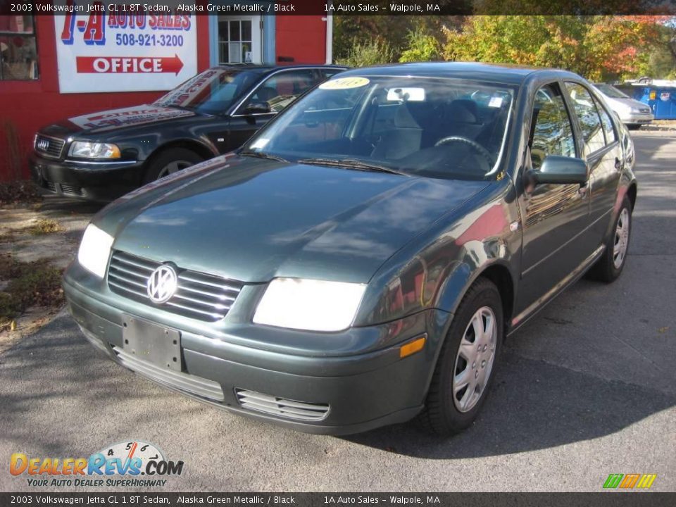 2003 Volkswagen Jetta GL 1.8T Sedan Alaska Green Metallic / Black Photo #1