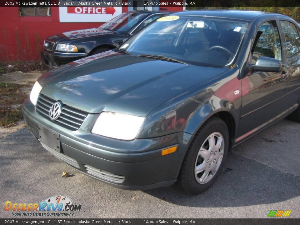 2003 Volkswagen Jetta GL 1.8T Sedan Alaska Green Metallic / Black Photo #7