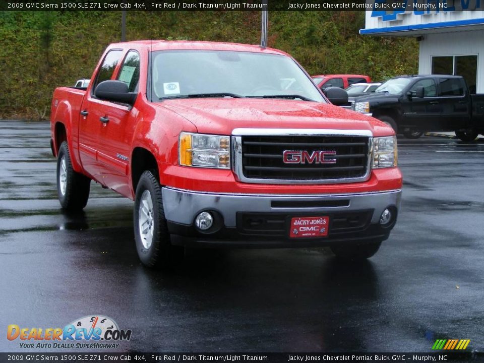 2009 GMC Sierra 1500 SLE Z71 Crew Cab 4x4 Fire Red / Dark Titanium/Light Titanium Photo #2