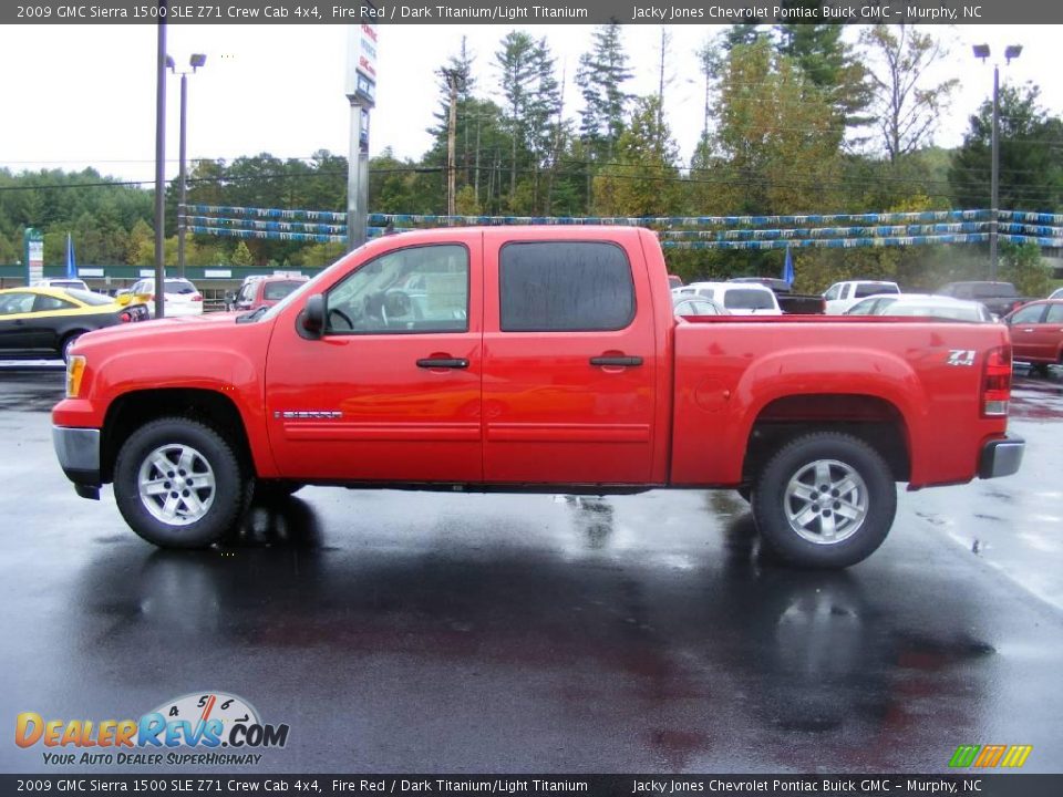 2009 GMC Sierra 1500 SLE Z71 Crew Cab 4x4 Fire Red / Dark Titanium/Light Titanium Photo #5