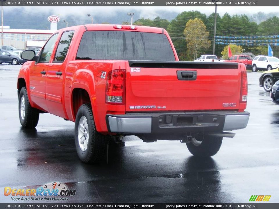 2009 GMC Sierra 1500 SLE Z71 Crew Cab 4x4 Fire Red / Dark Titanium/Light Titanium Photo #6