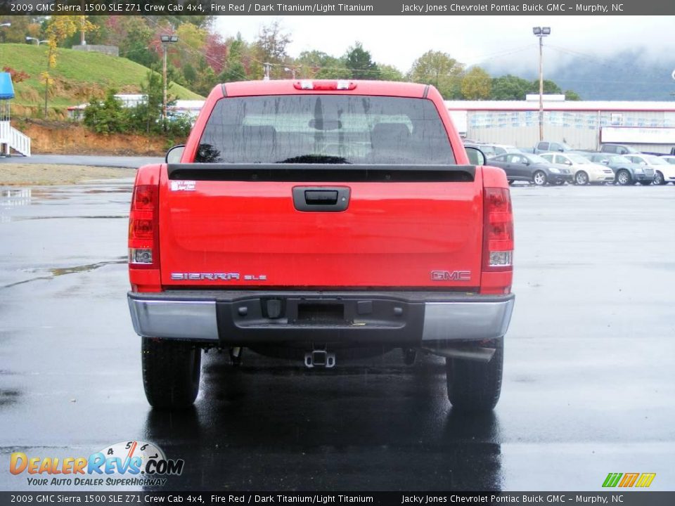 2009 GMC Sierra 1500 SLE Z71 Crew Cab 4x4 Fire Red / Dark Titanium/Light Titanium Photo #7