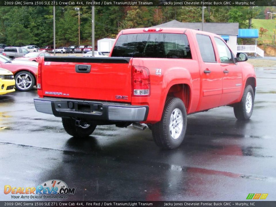 2009 GMC Sierra 1500 SLE Z71 Crew Cab 4x4 Fire Red / Dark Titanium/Light Titanium Photo #8