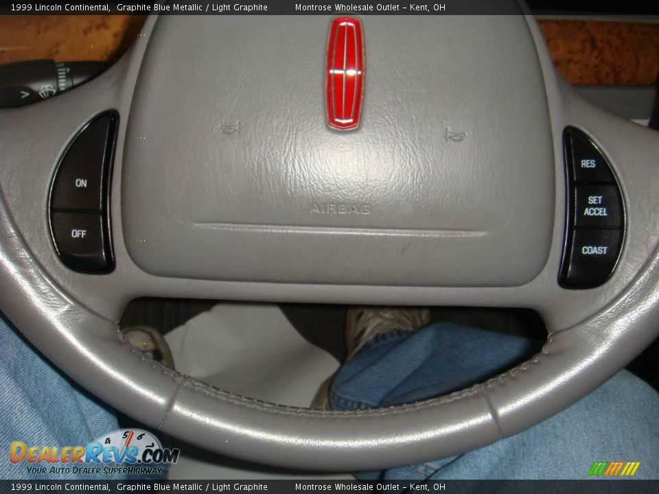 1999 Lincoln Continental Graphite Blue Metallic / Light Graphite Photo #23