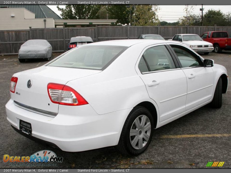2007 Mercury Milan I4 Oxford White / Camel Photo #5