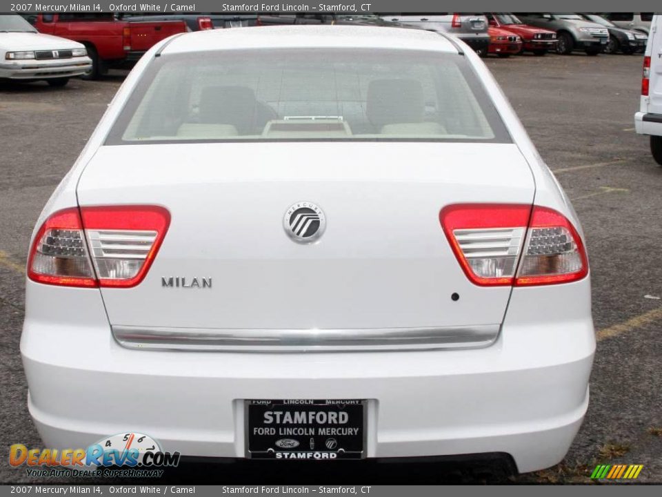 2007 Mercury Milan I4 Oxford White / Camel Photo #6