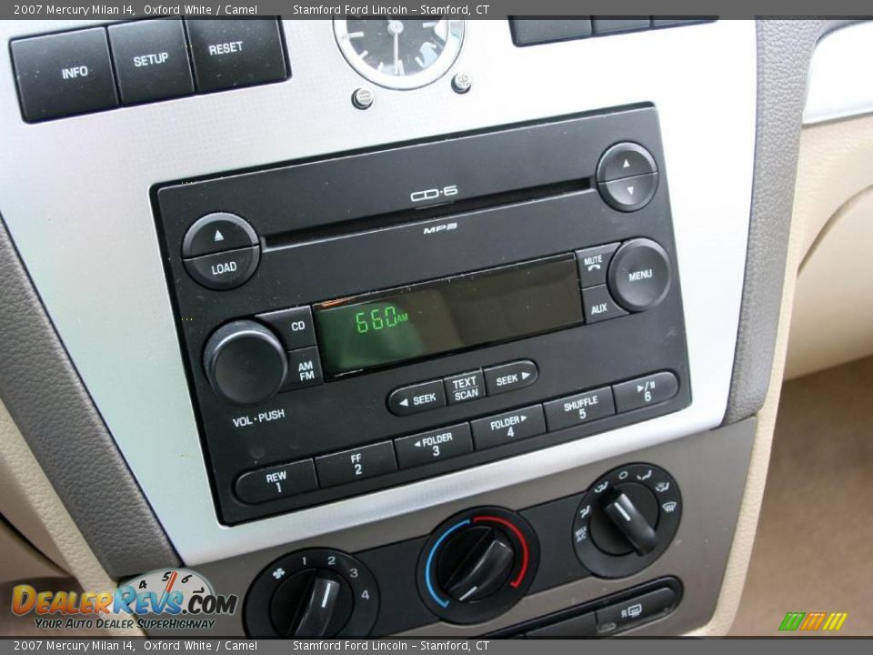 2007 Mercury Milan I4 Oxford White / Camel Photo #7