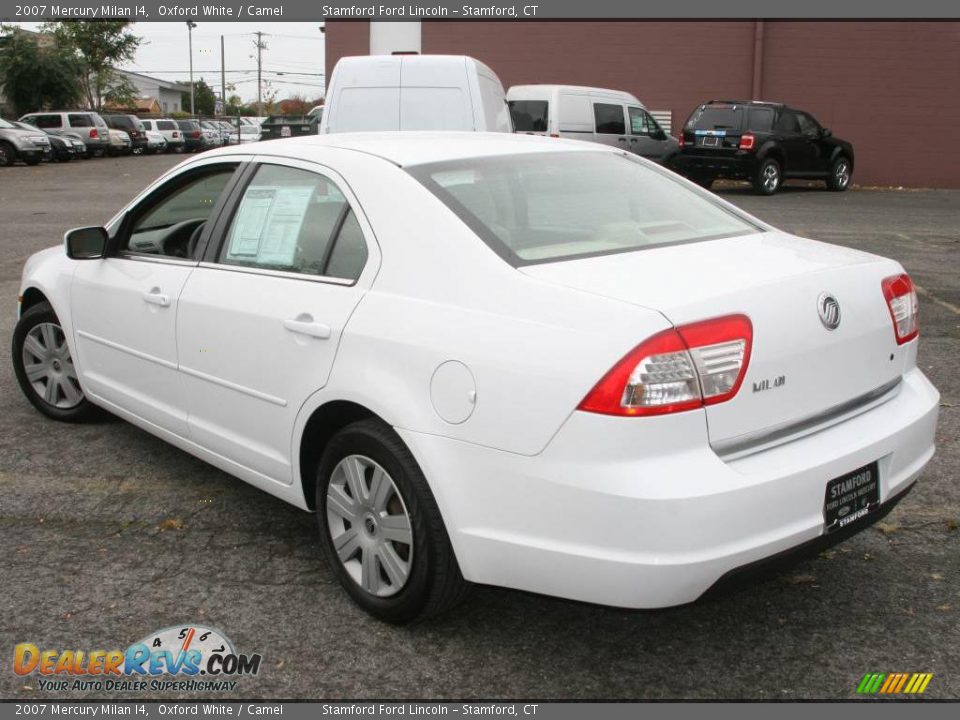 2007 Mercury Milan I4 Oxford White / Camel Photo #8