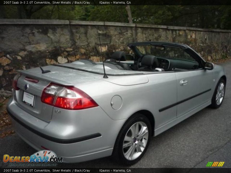 2007 Saab 9-3 2.0T Convertible Silver Metallic / Black/Gray Photo #4