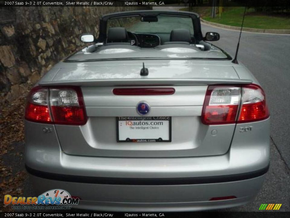 2007 Saab 9-3 2.0T Convertible Silver Metallic / Black/Gray Photo #5