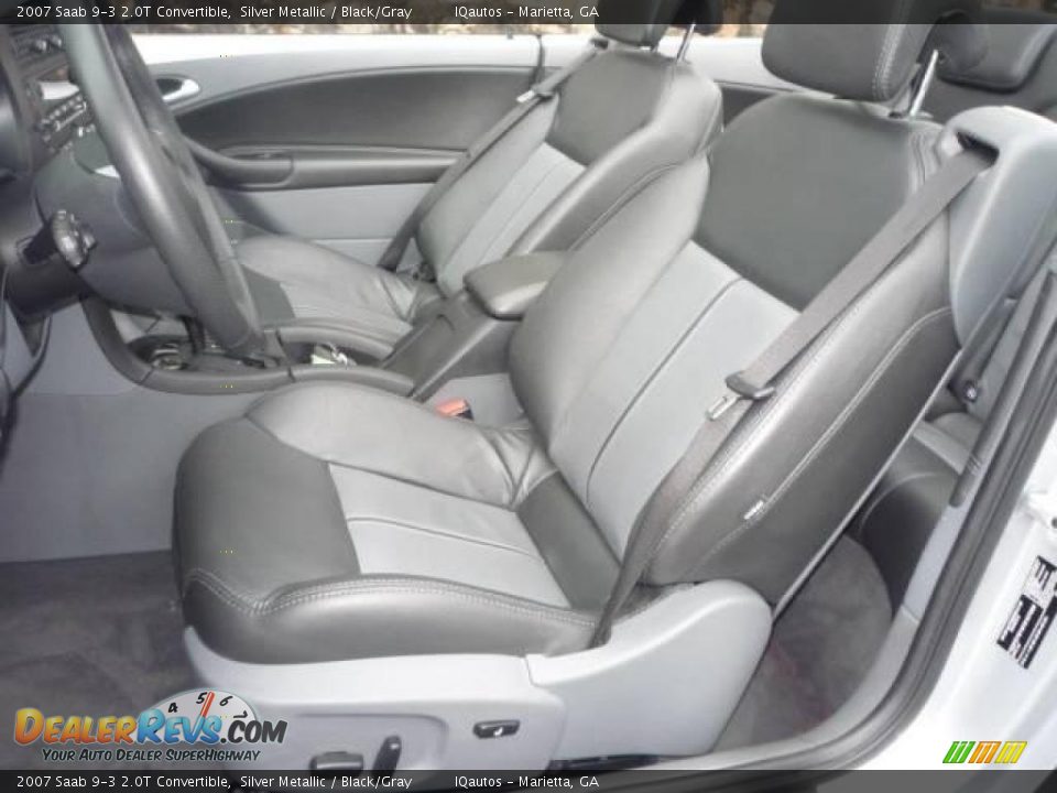 2007 Saab 9-3 2.0T Convertible Silver Metallic / Black/Gray Photo #7