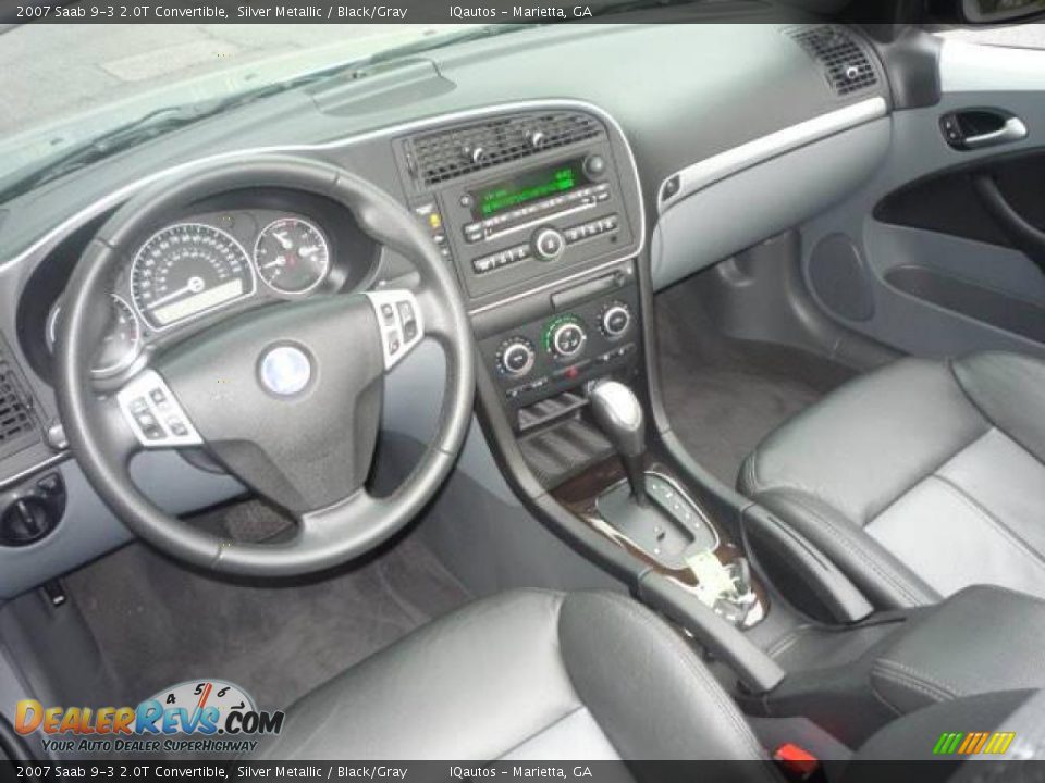 2007 Saab 9-3 2.0T Convertible Silver Metallic / Black/Gray Photo #9