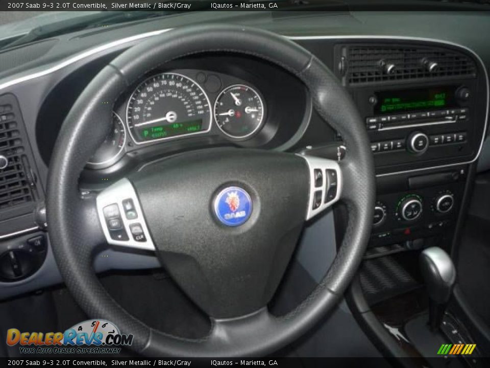2007 Saab 9-3 2.0T Convertible Silver Metallic / Black/Gray Photo #10