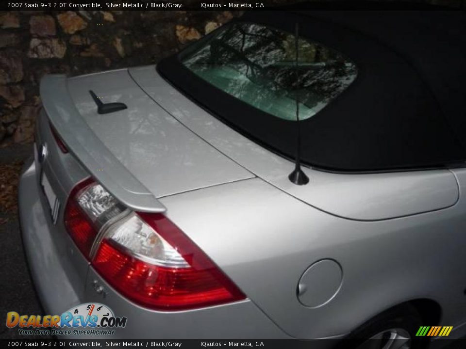 2007 Saab 9-3 2.0T Convertible Silver Metallic / Black/Gray Photo #14
