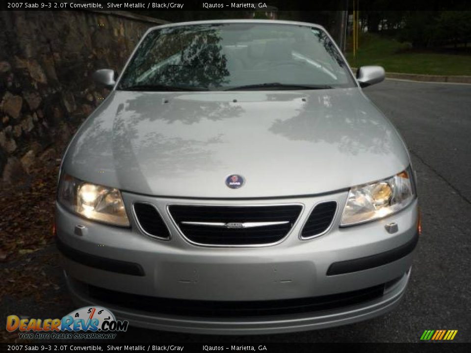 2007 Saab 9-3 2.0T Convertible Silver Metallic / Black/Gray Photo #16