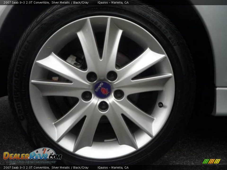 2007 Saab 9-3 2.0T Convertible Silver Metallic / Black/Gray Photo #17