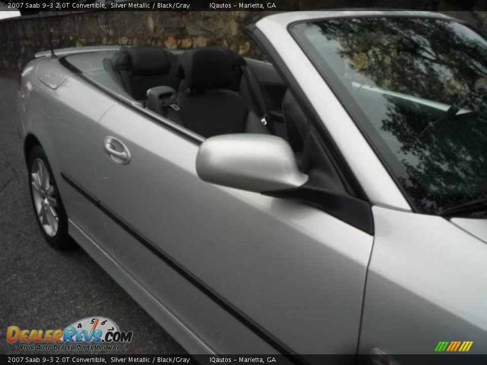 2007 Saab 9-3 2.0T Convertible Silver Metallic / Black/Gray Photo #18