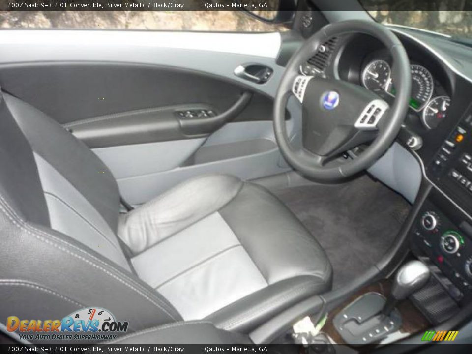 2007 Saab 9-3 2.0T Convertible Silver Metallic / Black/Gray Photo #19