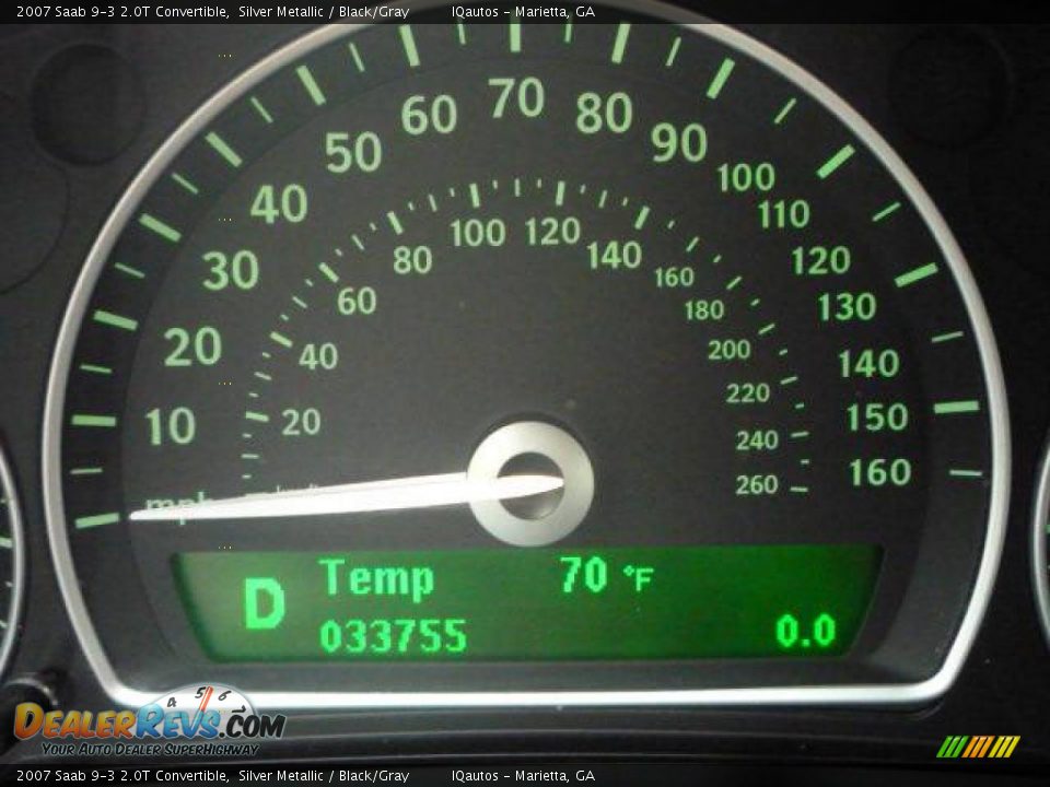 2007 Saab 9-3 2.0T Convertible Silver Metallic / Black/Gray Photo #23