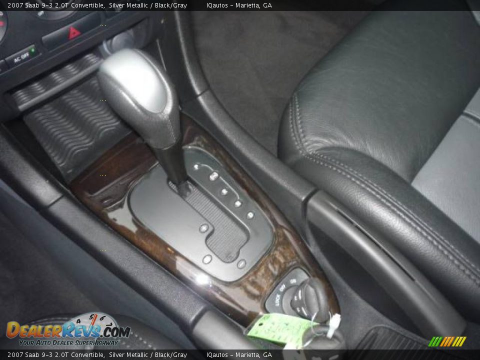 2007 Saab 9-3 2.0T Convertible Silver Metallic / Black/Gray Photo #24