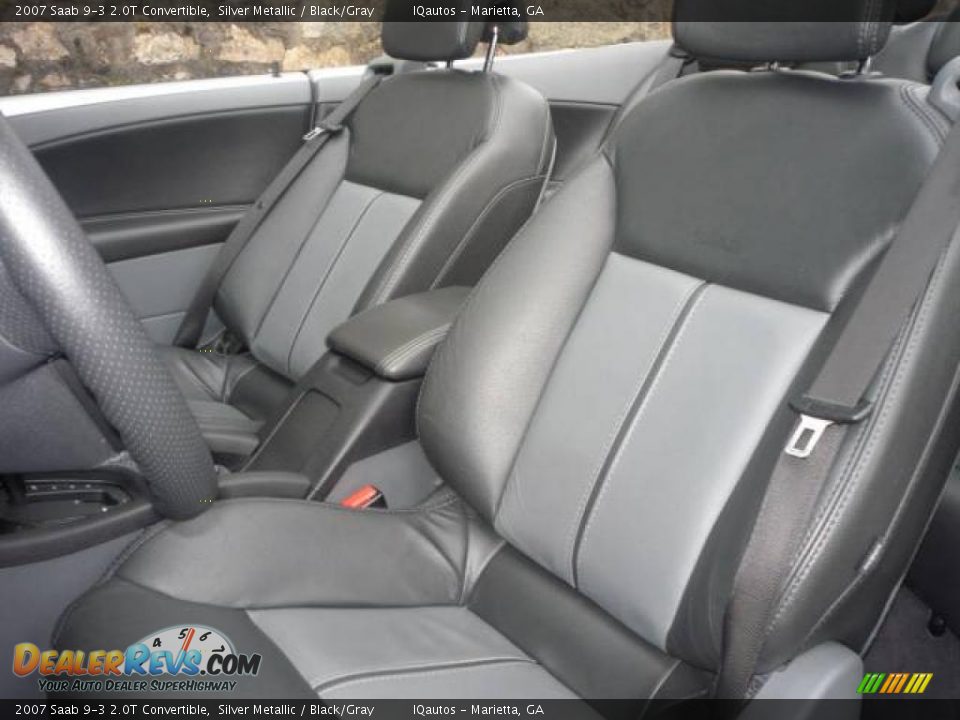 2007 Saab 9-3 2.0T Convertible Silver Metallic / Black/Gray Photo #25