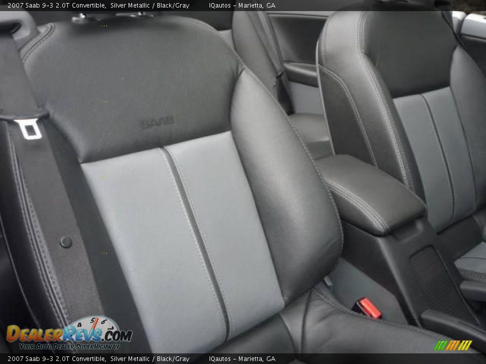 2007 Saab 9-3 2.0T Convertible Silver Metallic / Black/Gray Photo #26