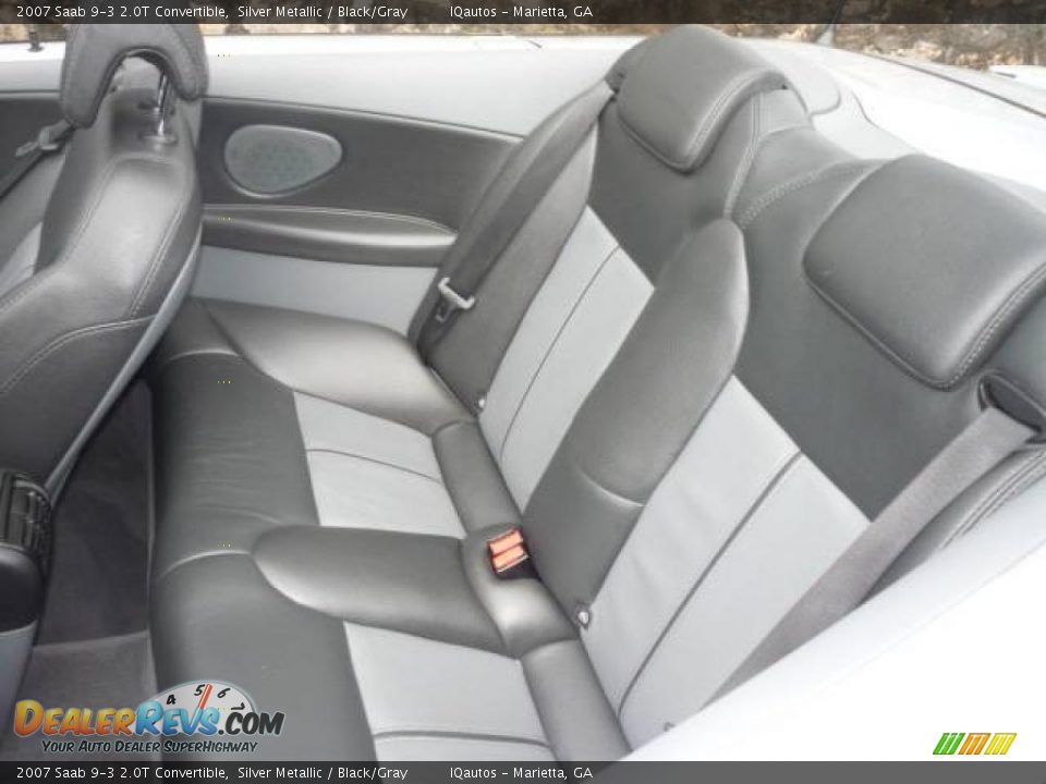 2007 Saab 9-3 2.0T Convertible Silver Metallic / Black/Gray Photo #27
